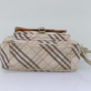 BURBERRY Nova Check Blue Label Shoulder Bag Canvas Pink Auth ti1757-9