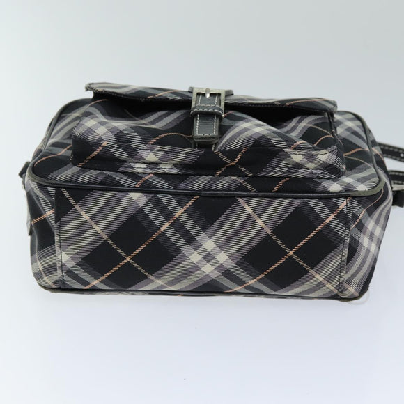BURBERRY Nova Check Blue Label Shoulder Bag Black Auth ti1758