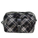 BURBERRY Nova Check Blue Label Shoulder Bag Black Auth ti1758-2