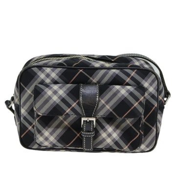 BURBERRY Nova Check Blue Label Shoulder Bag Black Auth ti1758 - 0