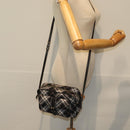 BURBERRY Nova Check Blue Label Shoulder Bag Black Auth ti1758-23