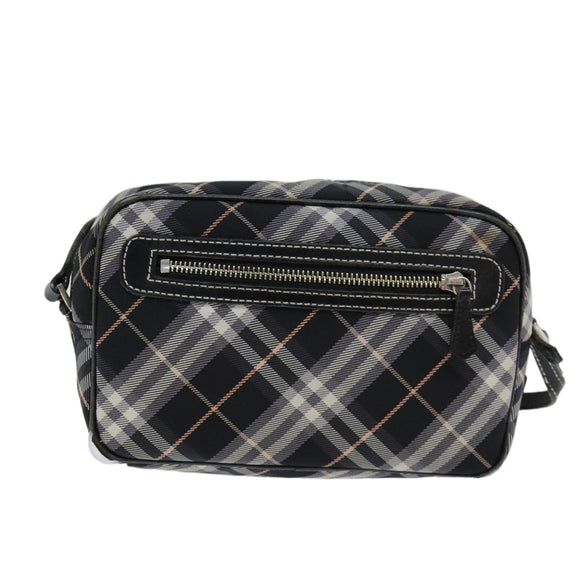 BURBERRY Nova Check Blue Label Shoulder Bag Black Auth ti1758