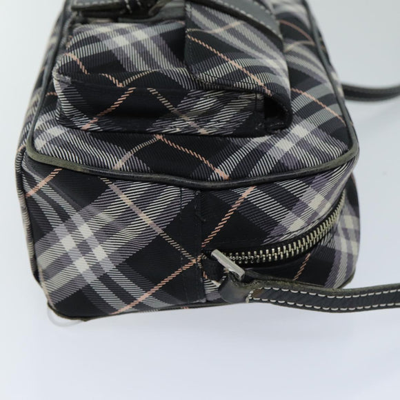 BURBERRY Nova Check Blue Label Shoulder Bag Black Auth ti1758