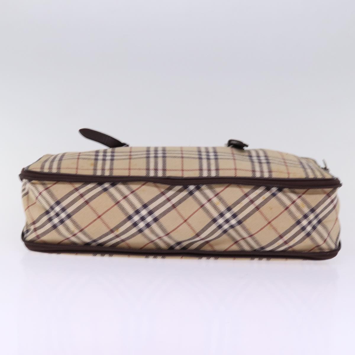 BURBERRY Nova Check Blue Label Hand Bag Canvas Beige Brown Auth ti1764