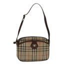 Burberrys Nova Check Blue Label Hand Bag Canvas Black Auth ti1774-1