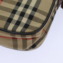 Burberrys Nova Check Blue Label Hand Bag Canvas Black Auth ti1774-15