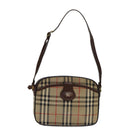 Burberrys Nova Check Blue Label Hand Bag Canvas Black Auth ti1774-13