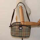 Burberrys Nova Check Blue Label Hand Bag Canvas Black Auth ti1774-20