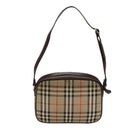 Burberrys Nova Check Blue Label Hand Bag Canvas Black Auth ti1774-2