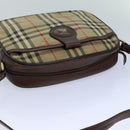 Burberrys Nova Check Blue Label Hand Bag Canvas Black Auth ti1774-6
