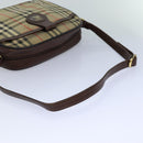 Burberrys Nova Check Blue Label Hand Bag Canvas Black Auth ti1774-7