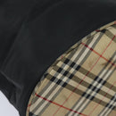 Burberrys Nova Check Blue Label Shoulder Bag Nylon Black Beige Auth ti1781-14