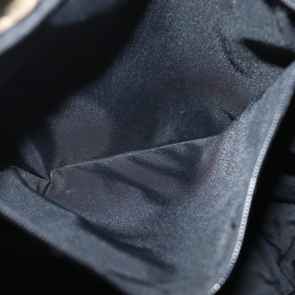 Burberrys Nova Check Blue Label Shoulder Bag Nylon Black Beige Auth ti1781