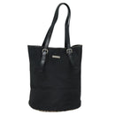 Burberrys Nova Check Blue Label Shoulder Bag Nylon Black Beige Auth ti1781-13