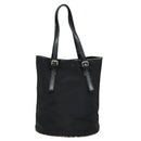 Burberrys Nova Check Blue Label Shoulder Bag Nylon Black Beige Auth ti1781-2