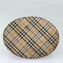 Burberrys Nova Check Blue Label Shoulder Bag Nylon Black Beige Auth ti1781-5