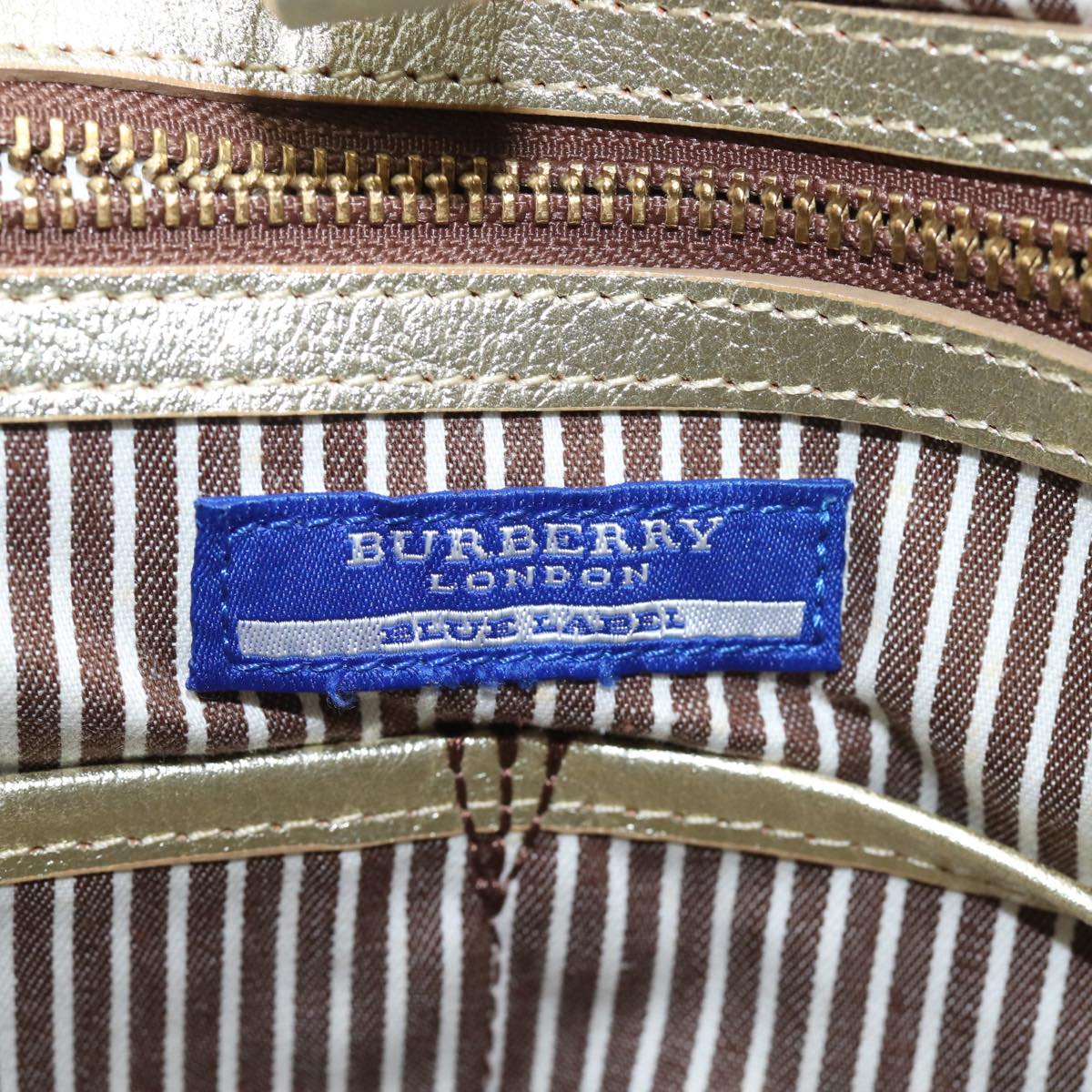 BURBERRY Blue Label Tote Bag Coated Canvas Brown Auth ti1782