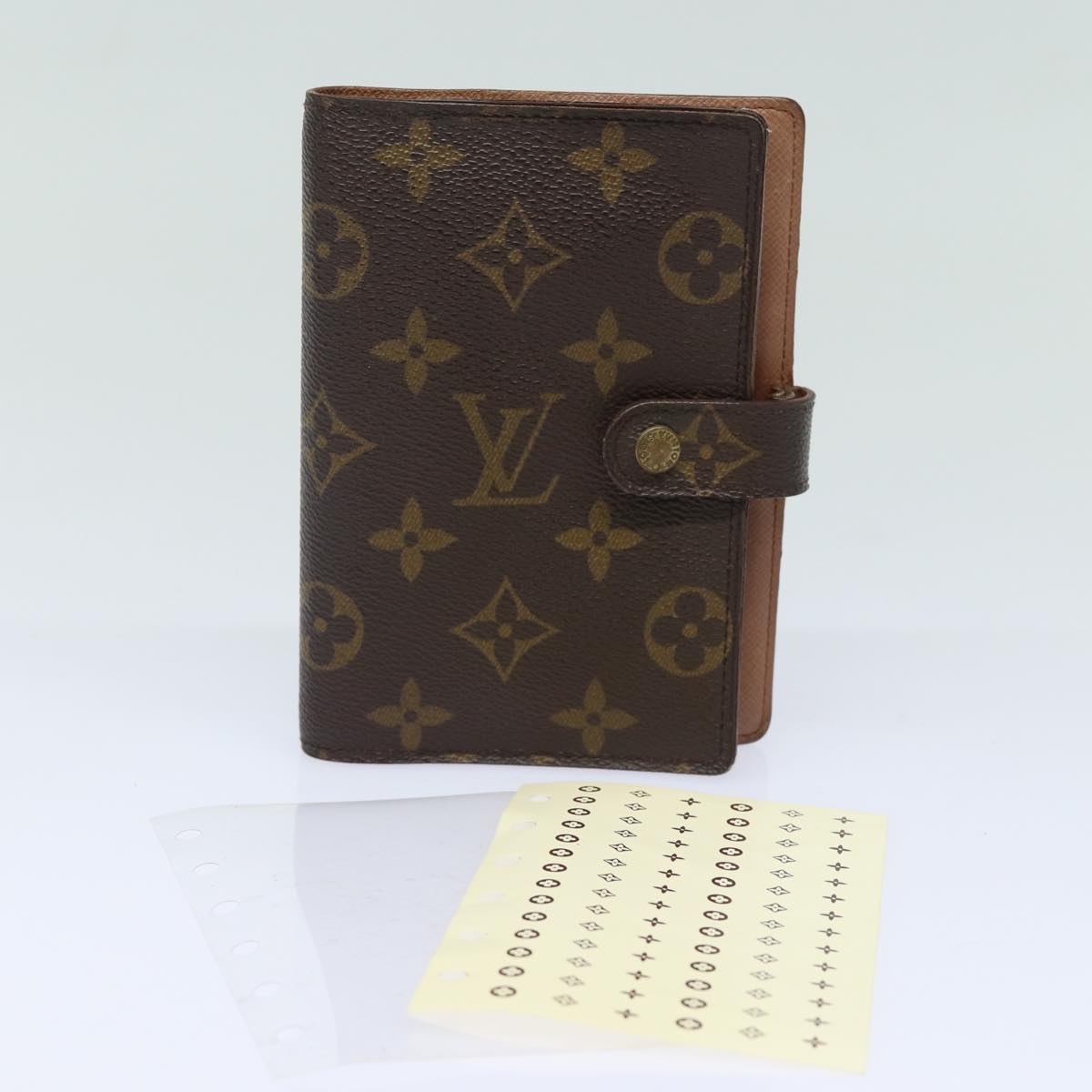 LOUIS VUITTON Monogram Agenda PM Day Planner Cover R20005 LV Auth ti1789