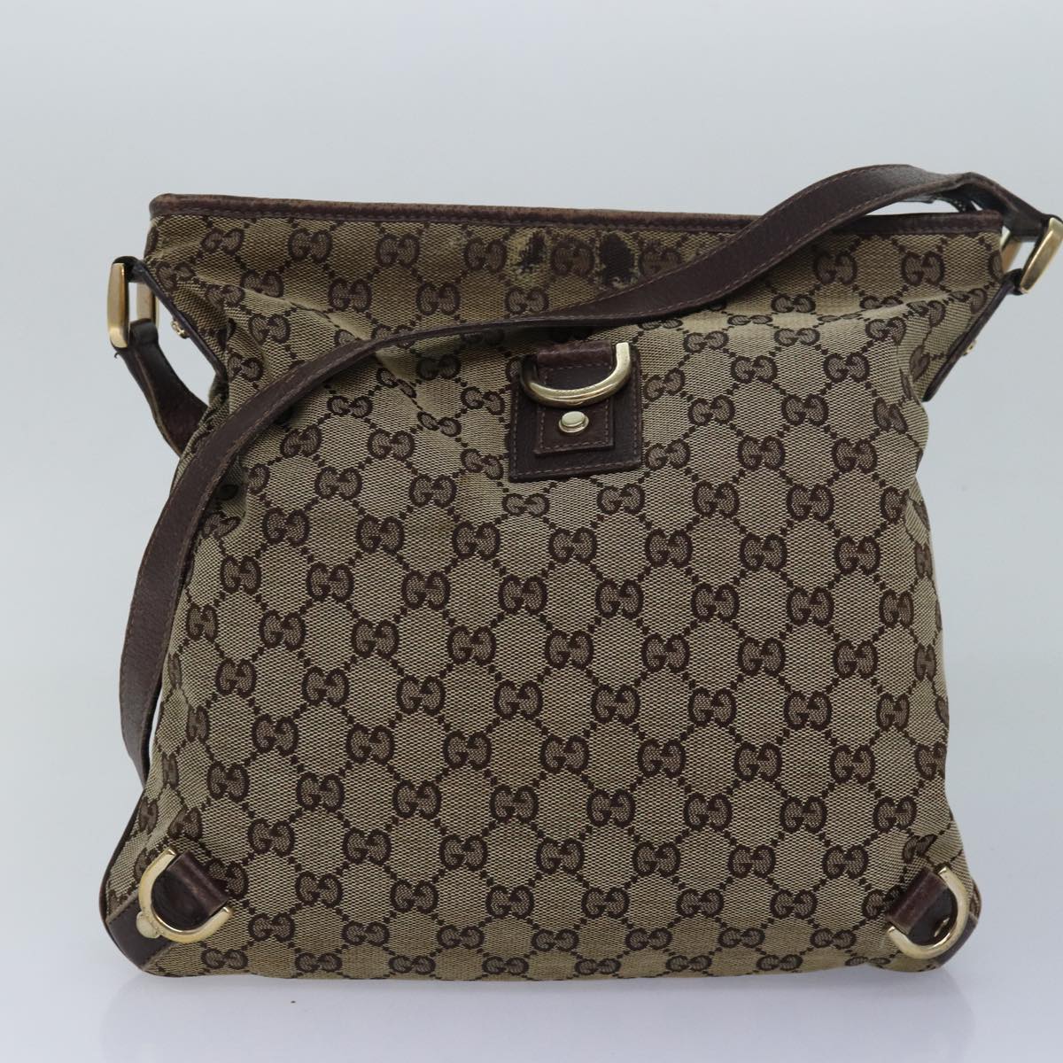 GUCCI GG Canvas Shoulder Bag 2Set Beige Brown Auth ti1799