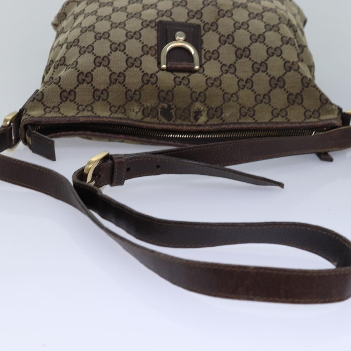 GUCCI GG Canvas Shoulder Bag 2Set Beige Brown Auth ti1799