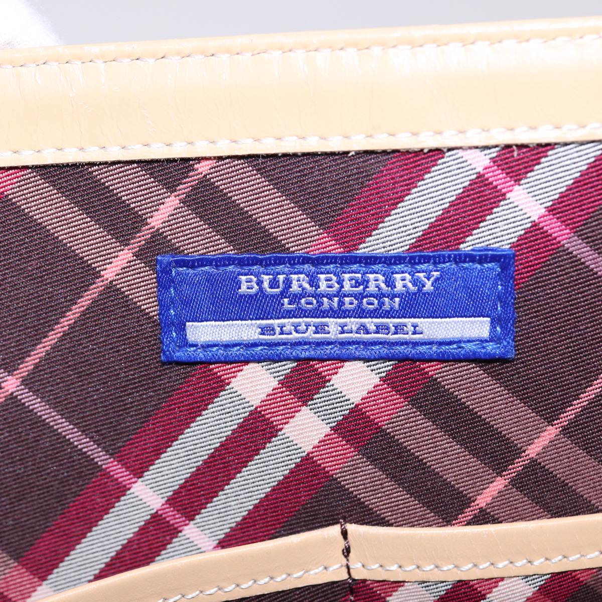 BURBERRY Nova Check Tote Bag Canvas Beige Auth ti1812