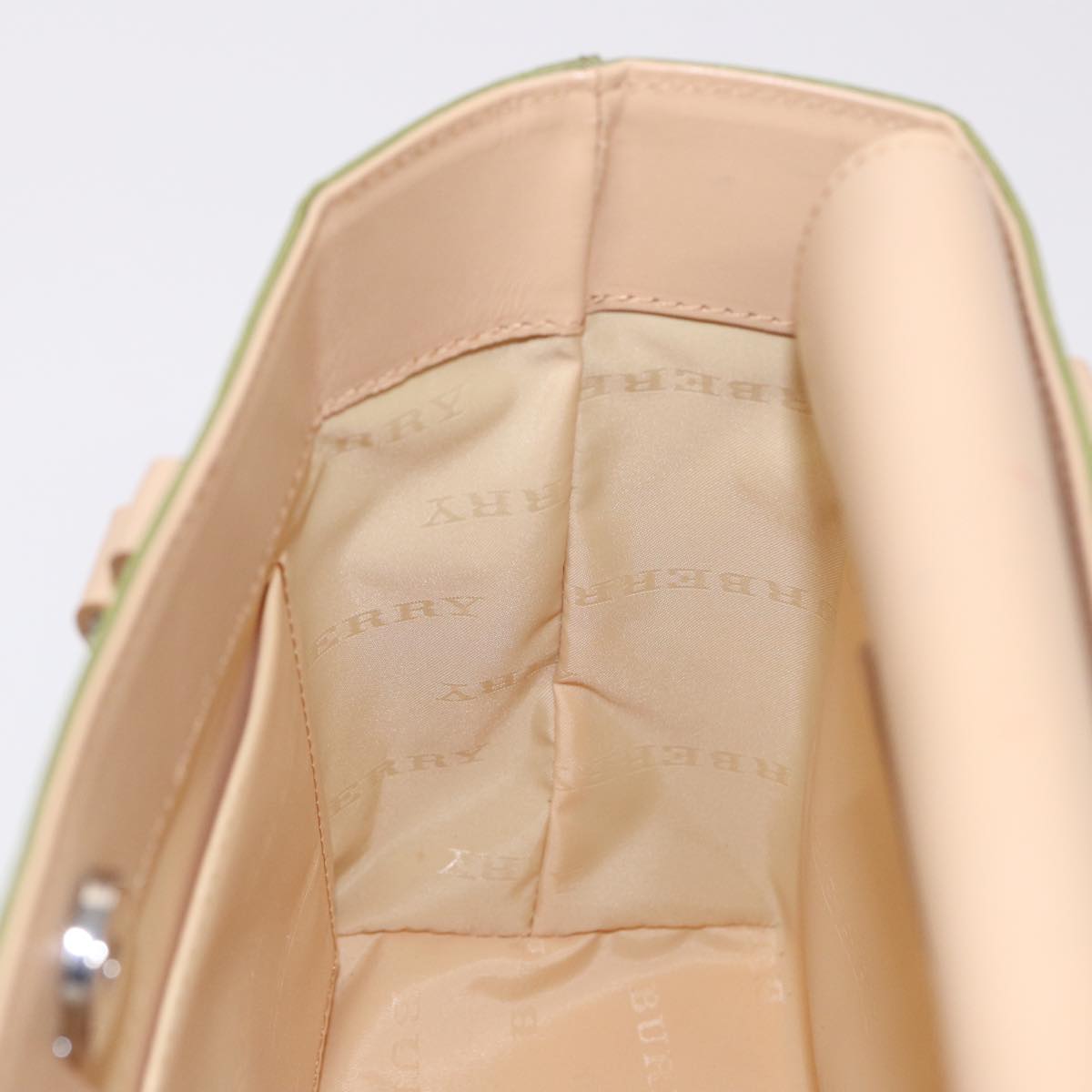 BURBERRY Hand Bag Nylon Green Auth ti1834