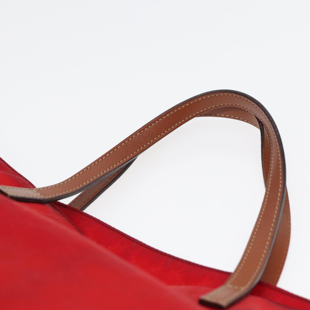 GUCCI GG Canvas Tote Bag Nylon Red Auth ti1860