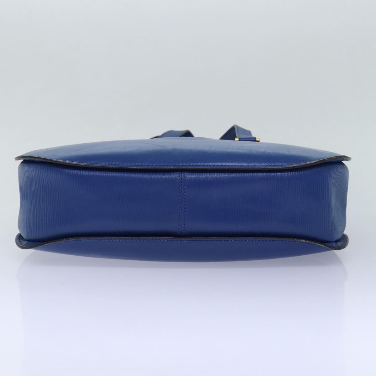 FENDI Shoulder Bag Leather Blue Auth ti1862