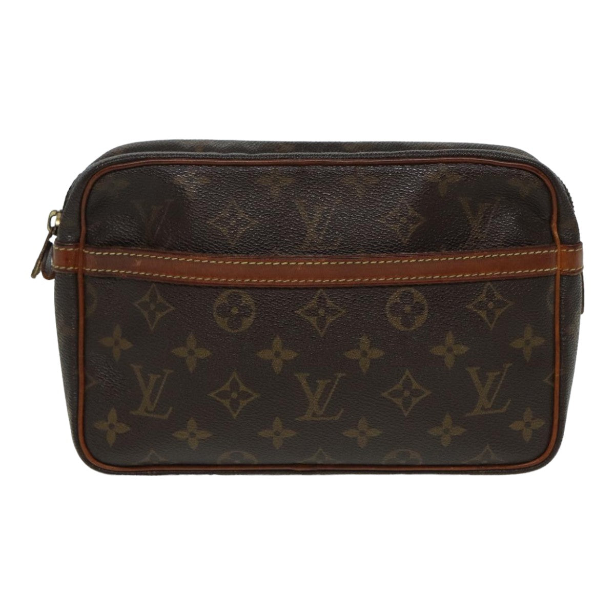 LOUIS VUITTON Monogram Compiegne 23 Clutch Bag M51847 LV Auth ti1880