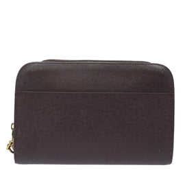 LOUIS VUITTON Taiga Baikal Clutch Bag Acajou M30186 LV Auth ti1884 - 0