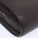 LOUIS VUITTON Taiga Baikal Clutch Bag Acajou M30186 LV Auth ti1884-7