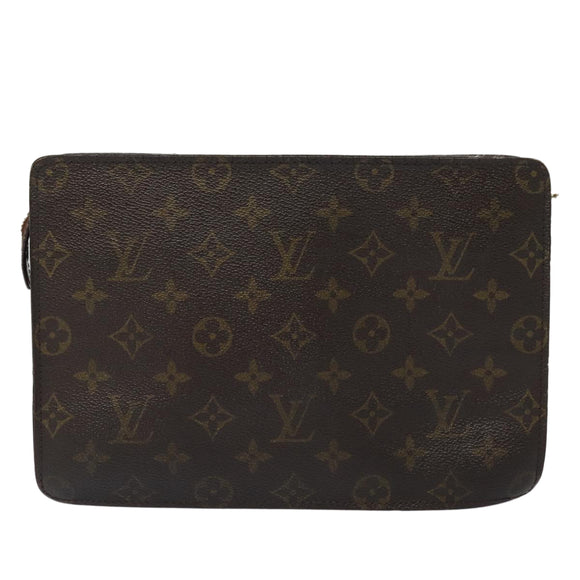 LOUIS VUITTON Monogram Pochette Homme Clutch Bag M51795 LV Auth ti1898
