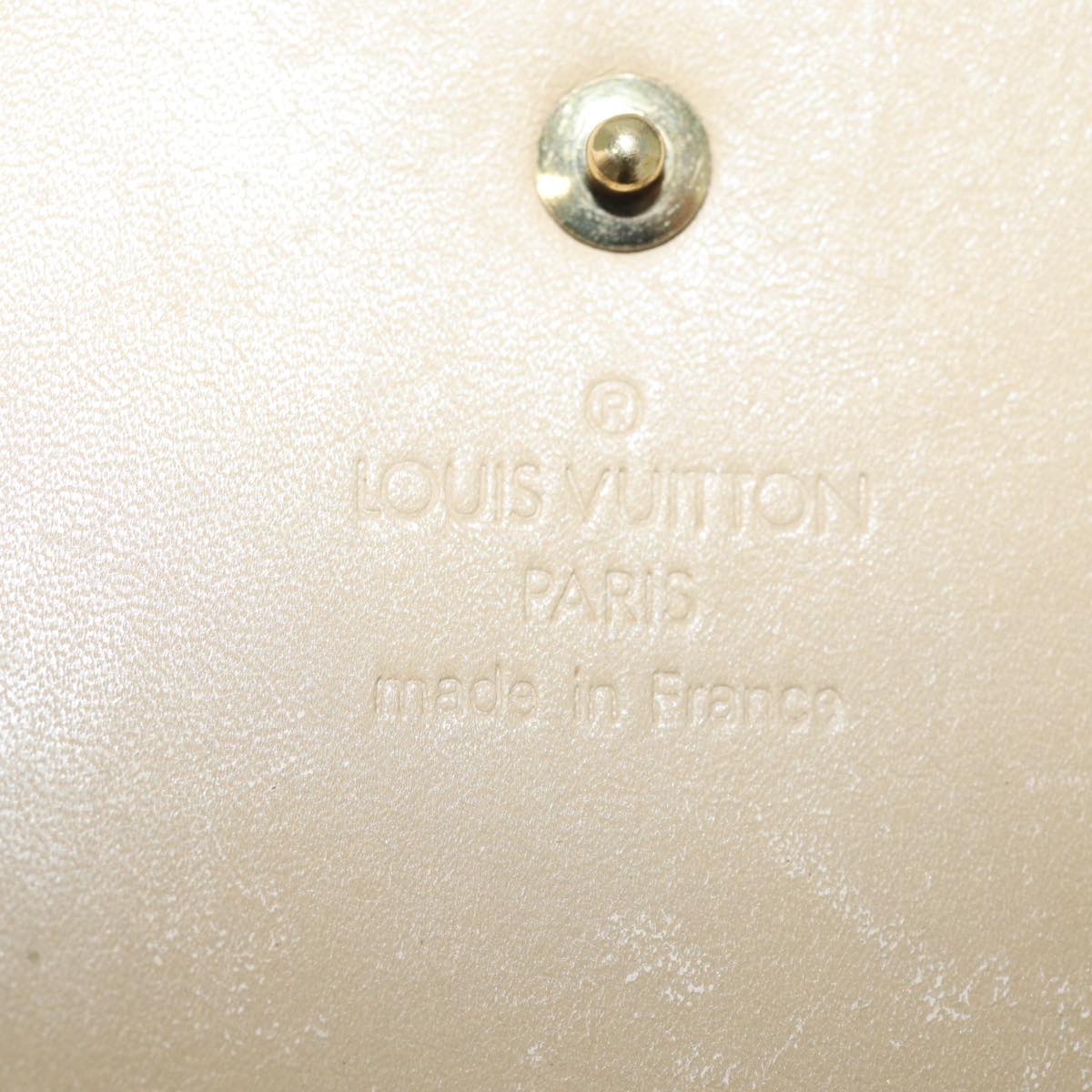 LOUIS VUITTON Monogram Vernis Walker Wallet Beige M91074 LV Auth ti1899