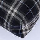 BURBERRY Nova Check Blue Label Drawstring Bag Pouch Nylon Navy Auth ti1925-16