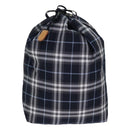 BURBERRY Nova Check Blue Label Drawstring Bag Pouch Nylon Navy Auth ti1925-2