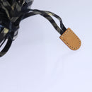 BURBERRY Nova Check Blue Label Drawstring Bag Pouch Nylon Navy Auth ti1925-7