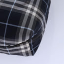 BURBERRY Nova Check Blue Label Drawstring Bag Pouch Nylon Navy Auth ti1925-8