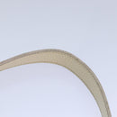 BURBERRY Shoulder Bag Leather Cream Silver Auth ti1931-8