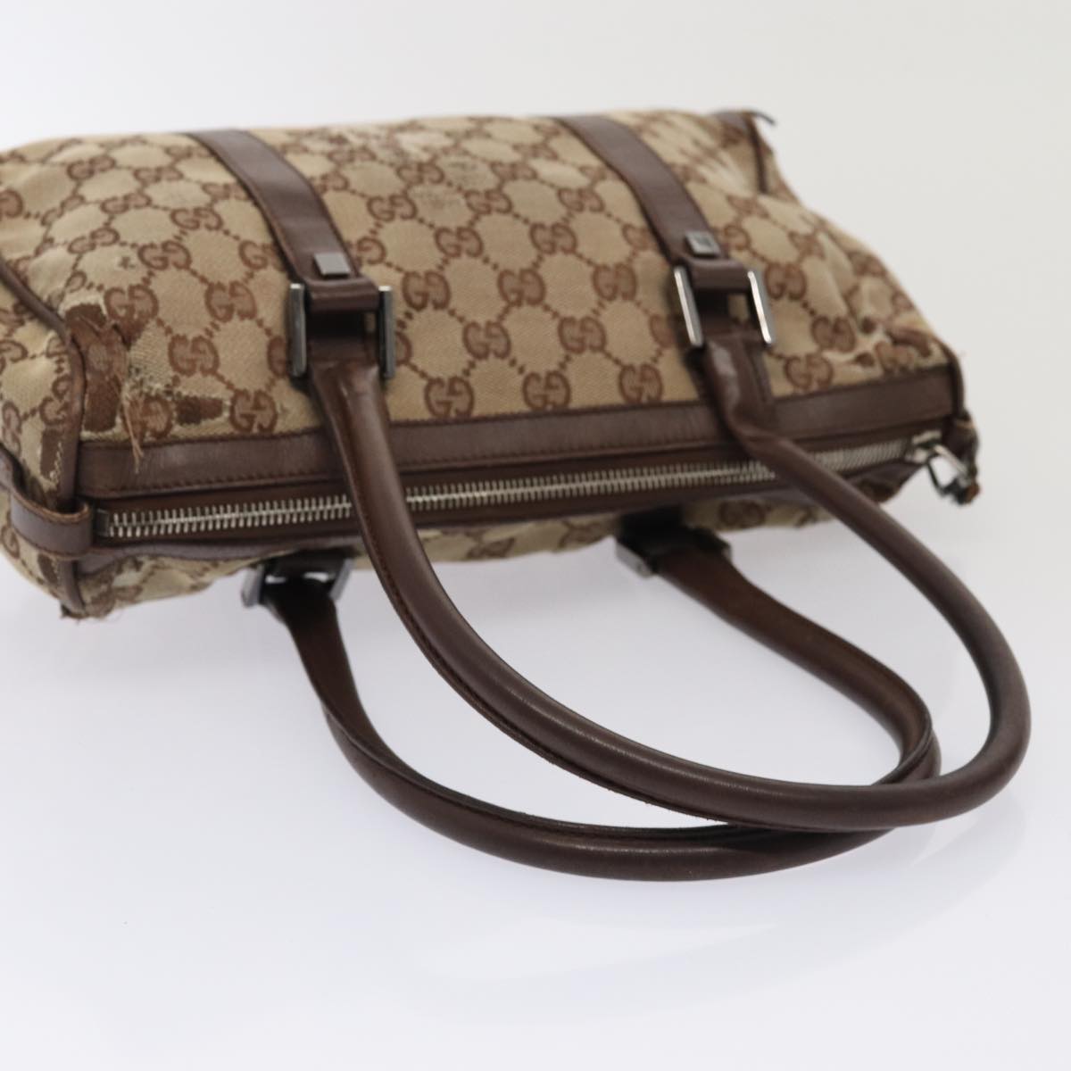 GUCCI GG Canvas Shoulder Bag 2Set Beige Black Auth ti1941