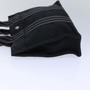 HERMES Fourre Tout PM Hand Bag Canvas Black Silver Auth ti1964-4