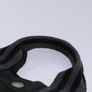 HERMES Fourre Tout PM Hand Bag Canvas Black Silver Auth ti1964-8