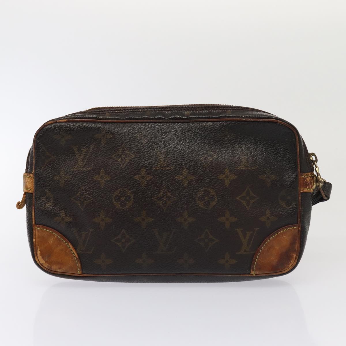 LOUIS VUITTON Monogram Epi Clutch Bag 2Set Black LV Auth ti1970