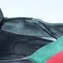 GUCCI Web Sherry Line slipper shoes Leather 41.5EJ Black Auth ti1971-10