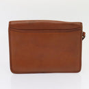 Burberrys Clutch Bag Leather 2 Set Brown Auth ti1987-12