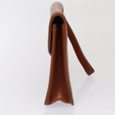 Burberrys Clutch Bag Leather 2 Set Brown Auth ti1987-13