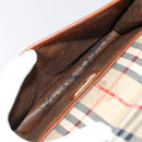 Burberrys Clutch Bag Leather 2 Set Brown Auth ti1987-18