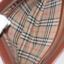 Burberrys Clutch Bag Leather 2Set Brown Auth ti1987-8