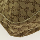 GUCCI GG Canvas Shoulder Bag Beige Gold 296834 Auth ti1988-15