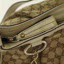 GUCCI GG Canvas Shoulder Bag Beige Gold 296834 Auth ti1988-20