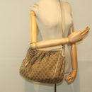 GUCCI GG Canvas Shoulder Bag Beige Gold 296834 Auth ti1988-25